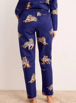Tigers navy blue poplin pyjama pant