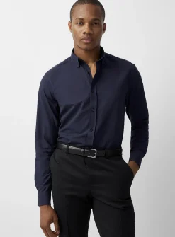 Tone-on-tone jacquard shirt