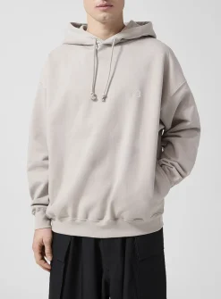 Tone-on-tone logo hoodie