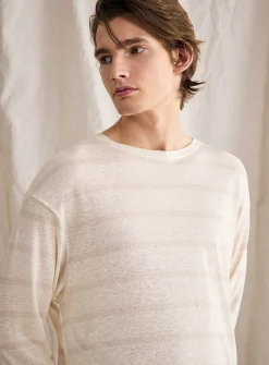 Tone-on-tone stripe tee