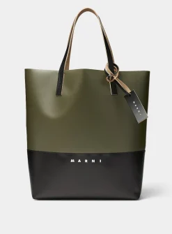 Tribeca olive green tote bag