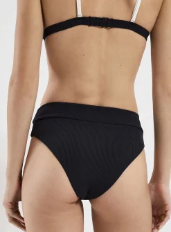 Trimmed rib high-rise cheeky bottom