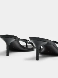 Triple strap leather sandal