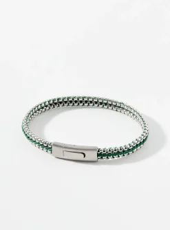 Tris Button green bracelet