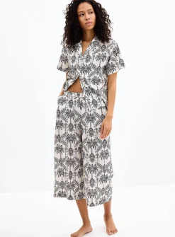 Tropical expression flowy pyjama set
