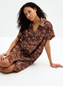 Tropical expression flowy nightshirt