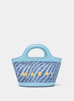 Tropicalia zebra stripes small bucket bag
