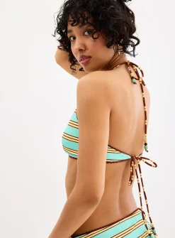 Trudi stripe halter bralette