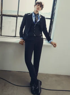 Twill minimalist suit