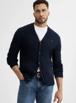 Twisted cable cardigan