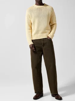 Twisted khaki jean