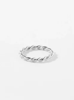 Twisted silver ring