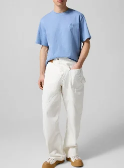 Twisted white carpenter jean