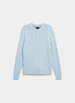 Twisted-cable sweater