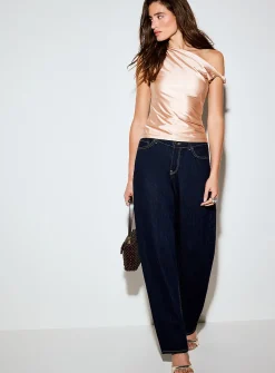 Twisted-strap silky microfibre cami