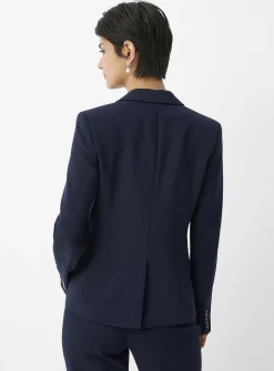 Two-button suiting crepe blazer