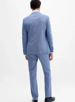 Two-tone thread piqué suit