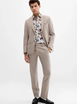 Two-tone thread piqué suit