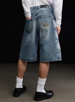 Two-tone washed jort