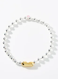 Two-tone XL bead necklace