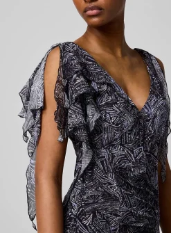 Tylena pure silk asymmetrical dress