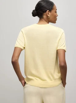 Ultra-fine knit crew-neck sweater