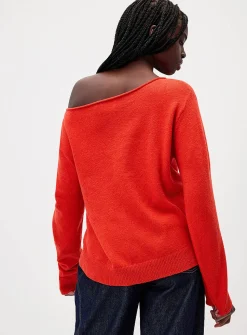 Ultra-soft boat-collar sweater