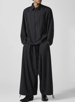 Ultrawide-leg pinstripe pant
