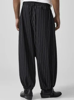 Ultrawide-leg pinstripe pant