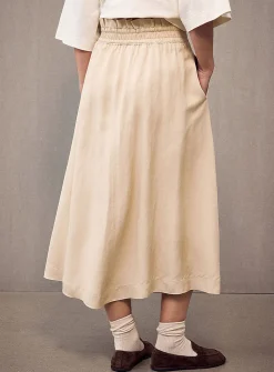 Vakola pleated waist skirt