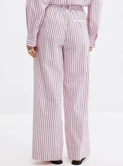 Vari striped pink poplin pant