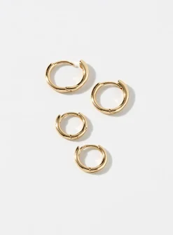 Varied metallic hoops