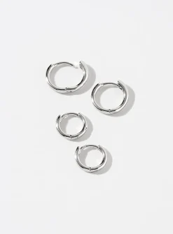 Varied metallic hoops