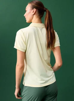Velvety feel ribbed-trim golf polo