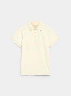 Velvety feel ribbed-trim golf polo