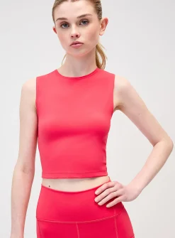 Velvety solid cropped tank
