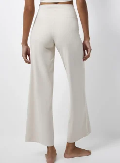 Velvety wide-leg pant