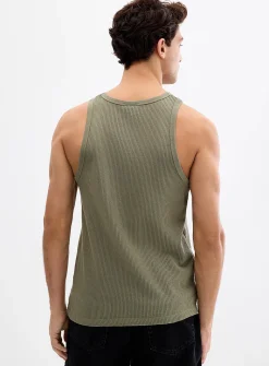 Vertical pointelle stripe tank