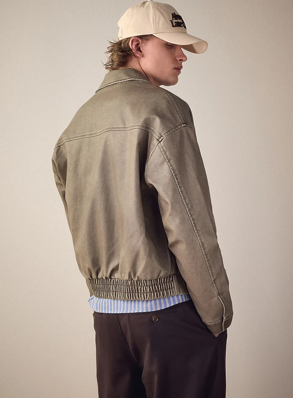 Vintage brown faux-leather jacket