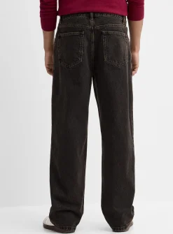 Vintage-washed black jean