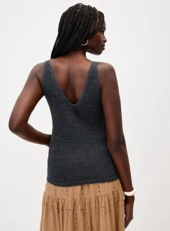 V-neck knit cami
