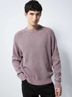 Waffle knit sweater