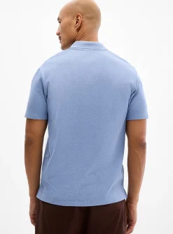 Waffled Johnny collar polo