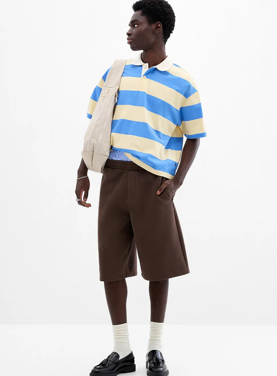 Washed double-knit jersey Bermudas