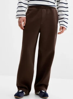 Washed double-knit jersey pant