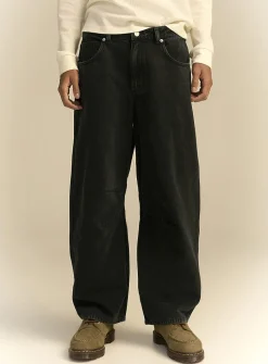 Washed heavy 5-pocket pant