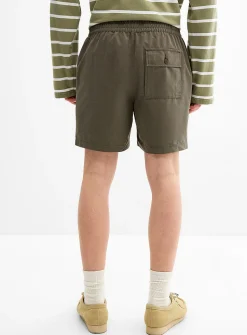 Washed recycled cotton deck short