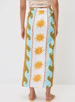 Waves and suns maxi skirt