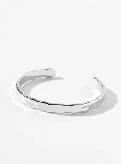 Wavy open bangle bracelet