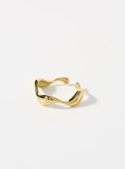 Wavy open ring